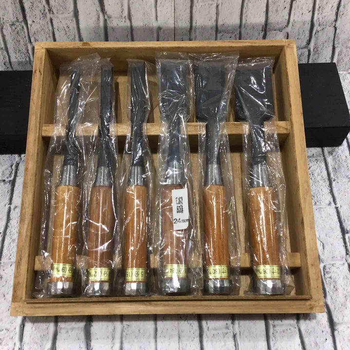 越秀 國鶴 追入鑿 6本組 箱付属 【川口店】