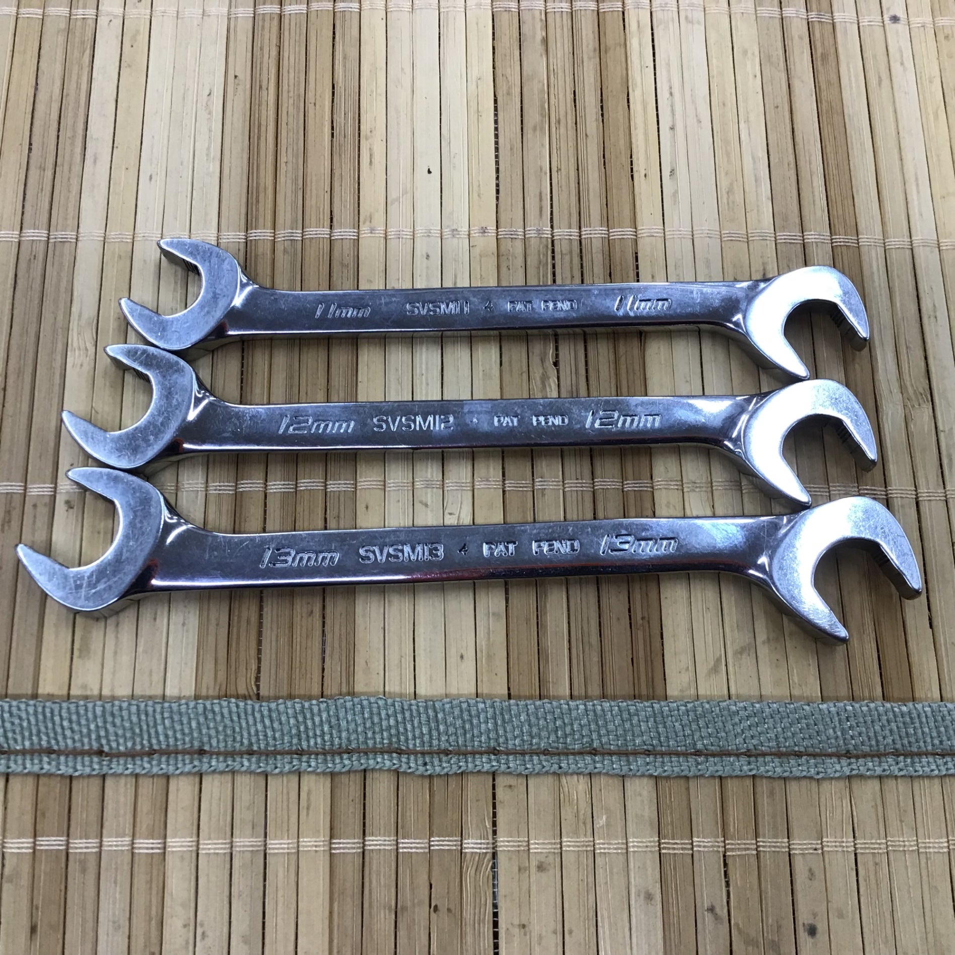 △スナップオン(Snap-on) アングルスパナ SVSM17,15,14,13,12,11 6本