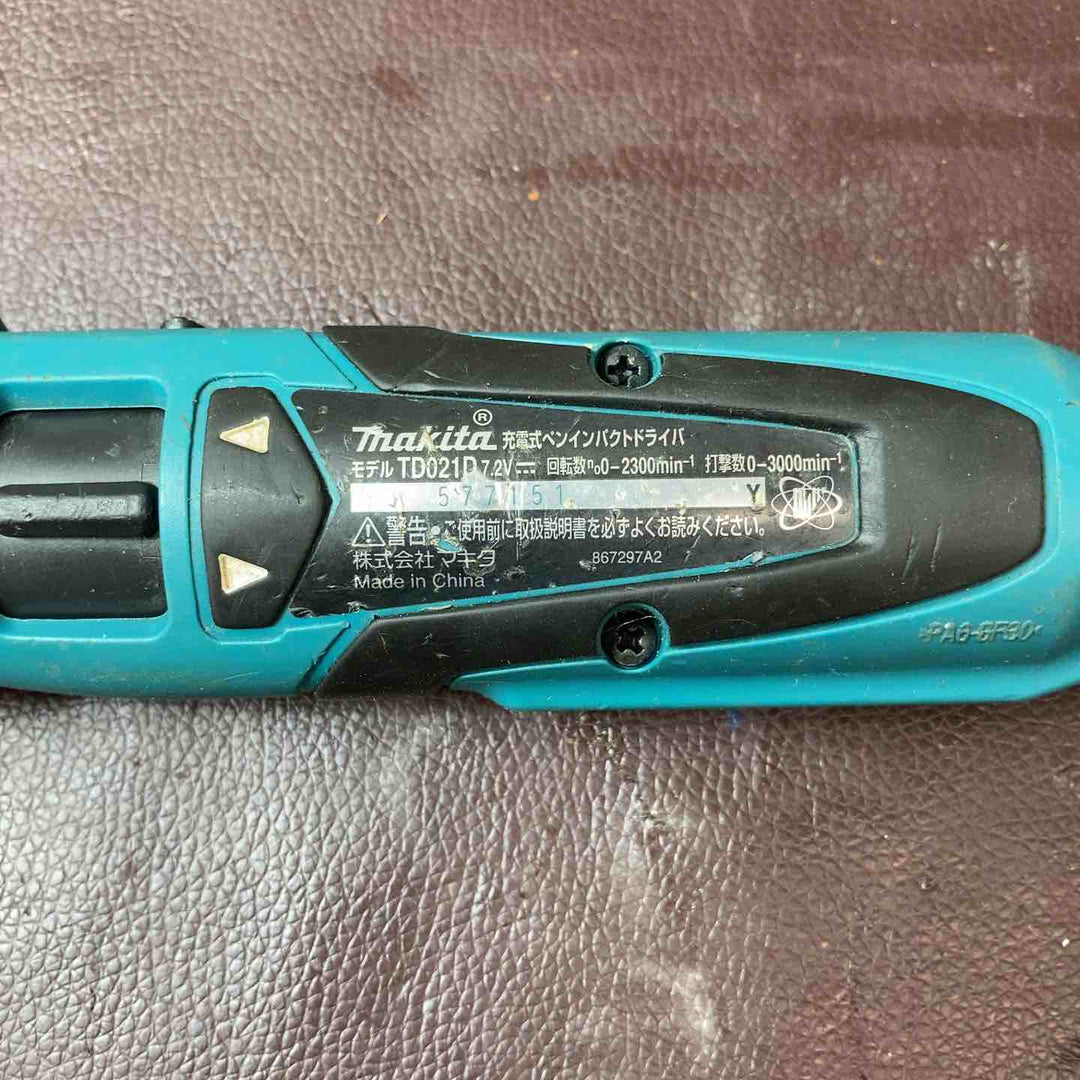 【中古品】 マキタ(makita) 7.2V コードレスペンインパクトドライバ TD021DZ 2個まとめ 本体のみ 【東大和店】
