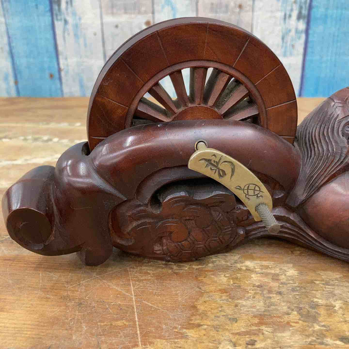 【中古品】　「坪俊」銘 墨壺 鶴亀 墨だし 和工具 大工道具【柏店】