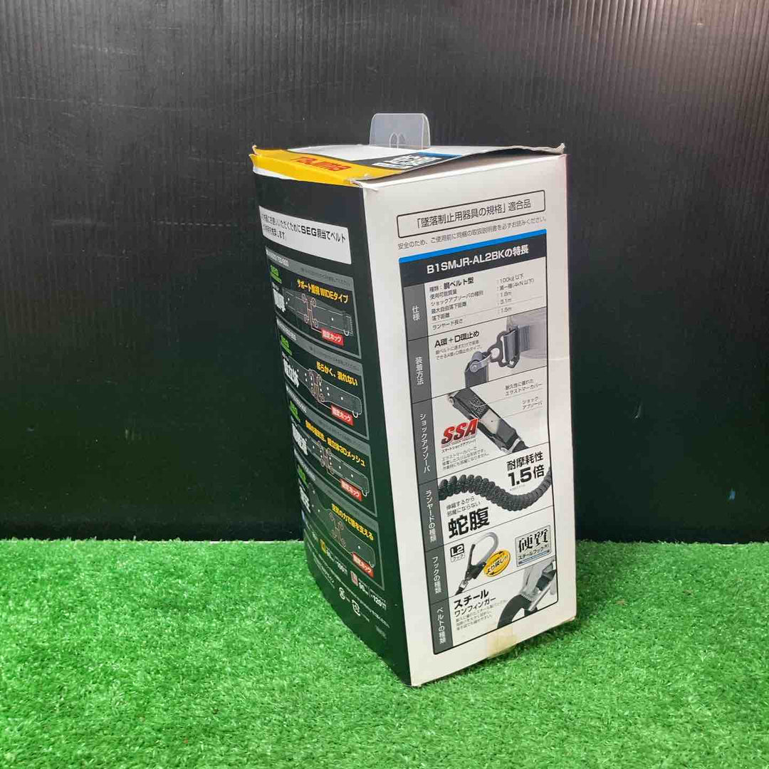 □タジマ(Tajima) ハーネスGS＋巻取式ダブルランヤードERL2セット Mサイズ A1GSMER-WL2BK 外箱に傷みあり【岩槻店】