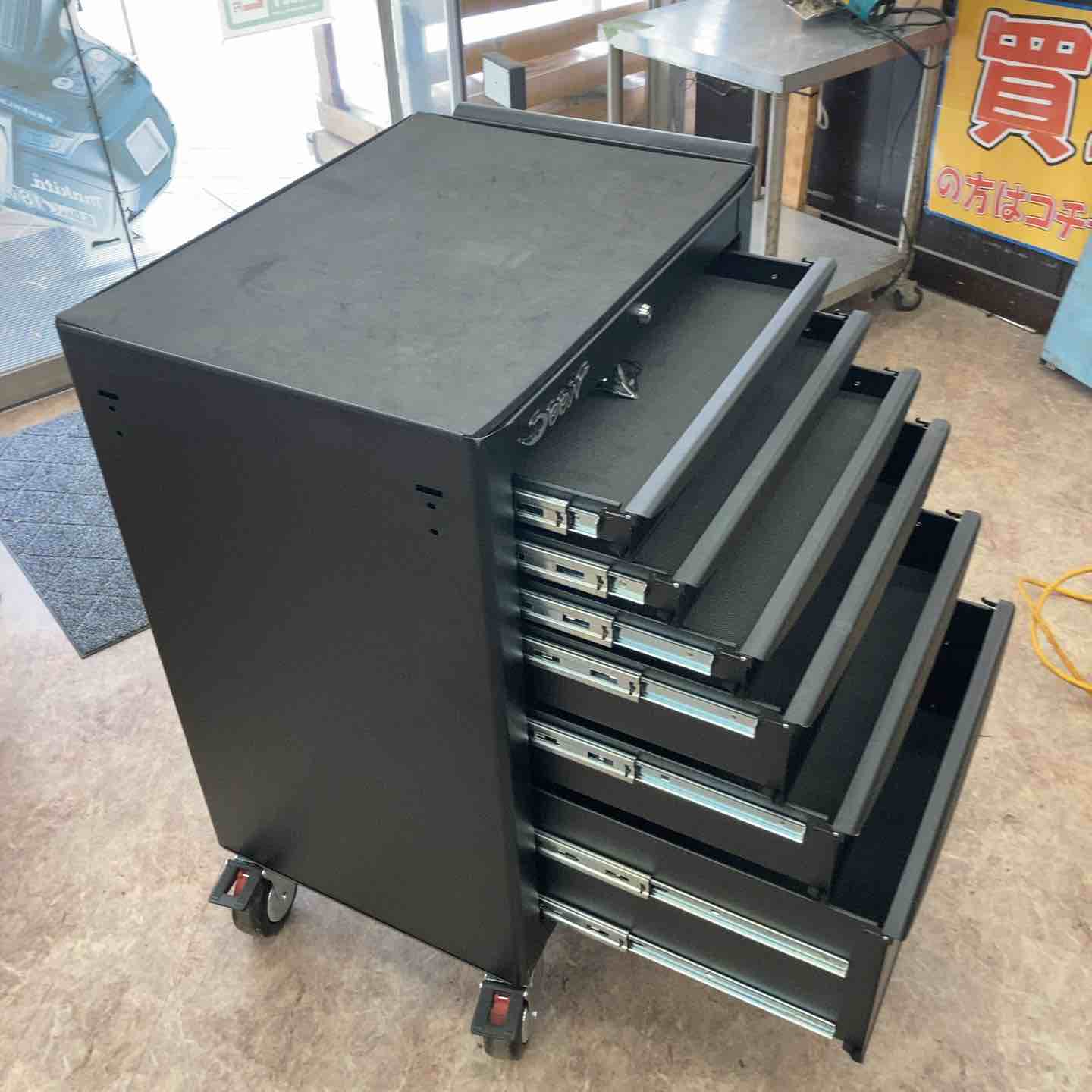 【店頭引取限定】【中古】【現状販売】DeeN ディーン ツールキャビネット 44,000円(税込) 店頭受取り限定】DEEN ツールキャビネット 6段 ブラック DNX0061BK