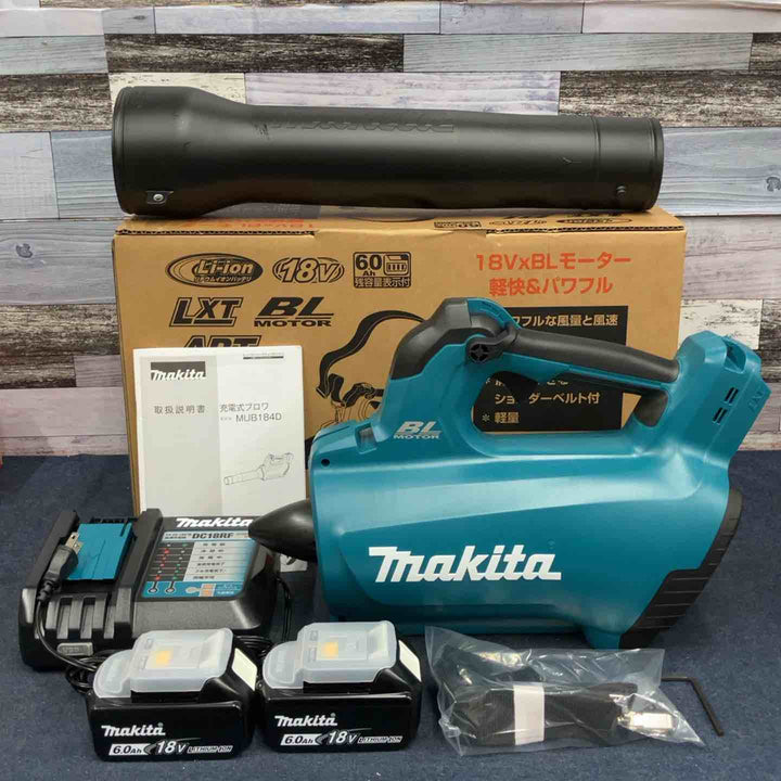 ★マキタ(makita) 18V コードレスブロワ MUB184DRGX バッテリー2個・充電器付き【八潮店】
