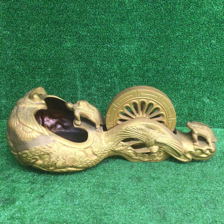 【現状品】 墨壺 1尺5寸 木製金色 インテリア 【鴻巣店】