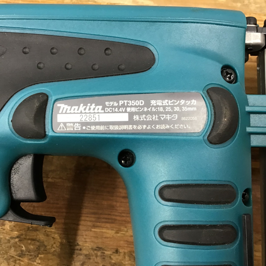 〇マキタ(makita) 14.4Vコードレスピンネイラ PT350DZK 本体+ケース【柏店】