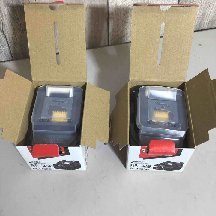 【未使用品】 純正 マキタ makita リチウムイオンバッテリー 14.4V/6.0Ah BL1460B 2個 バッテリー 純正品 14.4V 【戸田店】