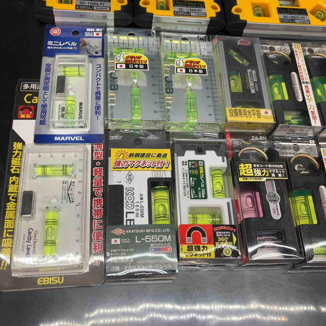 【未使用品】水平器 磁石モデル マグネット付き 30個まとめ売り エビスダイヤモンド KOD シンワ等【川越店】