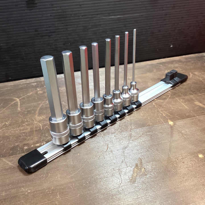 トネ(TONE) ロングヘキサゴンソケットセット(ホルダー付) 差込角9.5mm(3/8") HH308L 内容8点 【東大和店】