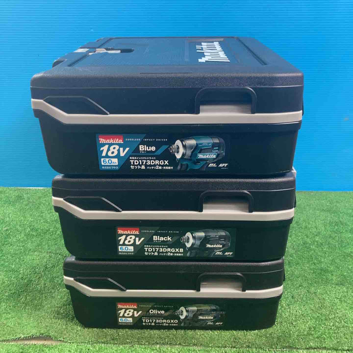 マキタ(makita) TD173 充電式インパクトドライバ 3台まとめセット 青・黒・オリーブ【岩槻店】