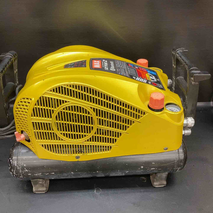 【中古品】MAX 建築用 高圧 4口 エアコンプレッサー AK-HH1270E2 限定色 リーフイエロー 動作確認済み【川越店】