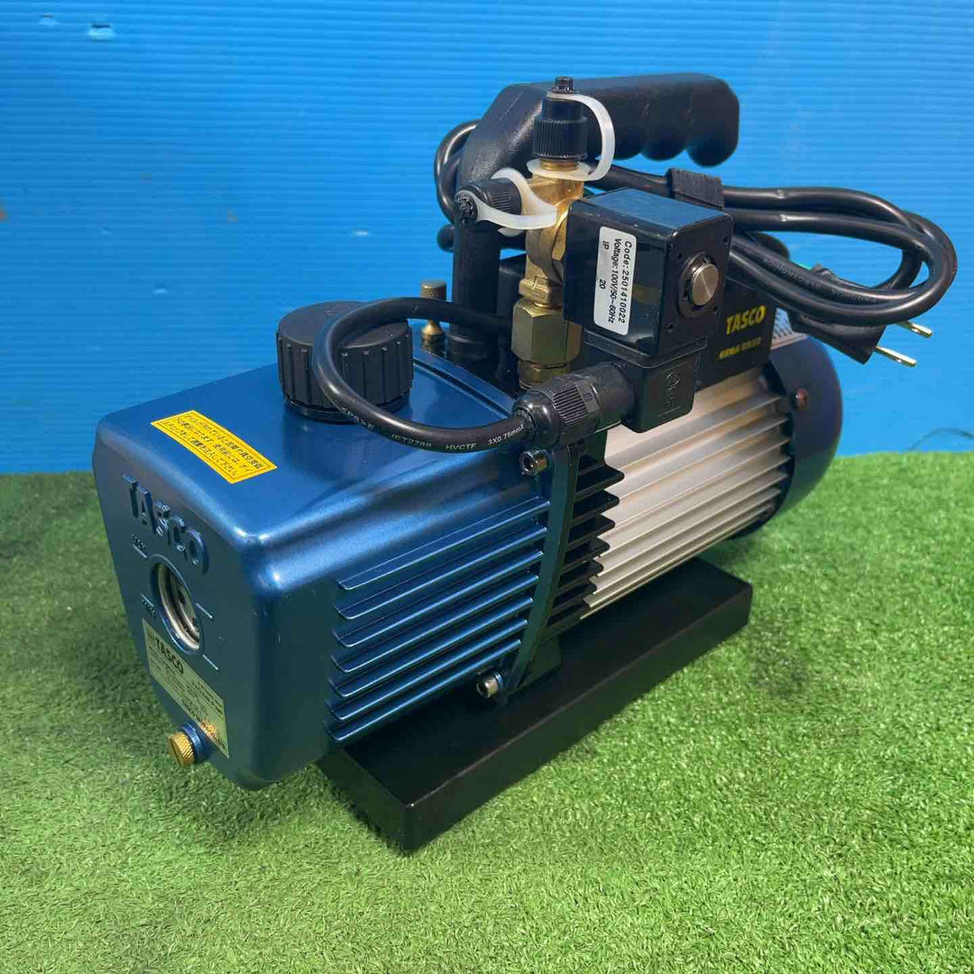 【美品】◇タスコ(TASCO) 真空ポンプ TA150XA ゲージマニホールド、TA142VK 真空ゲージキット、TA159PA 逆流防止真空ポンプアダプタ付【岩槻店】