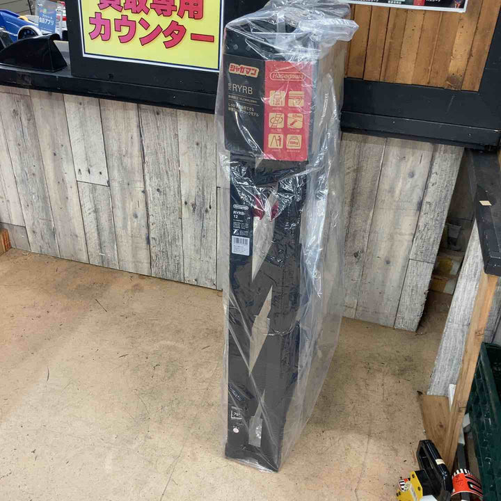 【未使用(店頭展示品)】長谷川工業(Hasegawa) はしご兼用伸縮脚立(上部操作・ワンタッチバー付) ブラックシャガマン RYRB-12【東大和店】