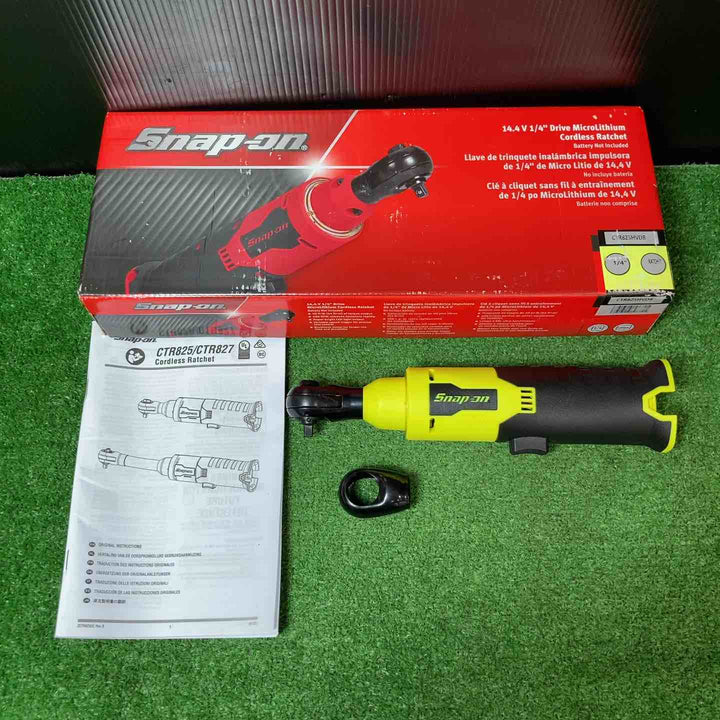 スナップオン/Snap-on 1/4 コードレスラチェットレンチ CTR825HVDB イエロー ※外箱にスレや傷みあり【岩槻店】