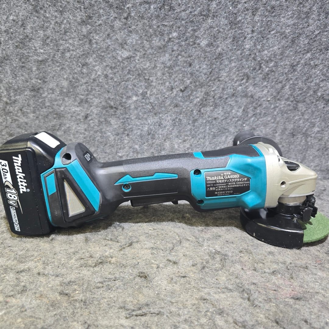 【中古品・18V 3.0Ahバッテリ付き！】マキタ(makita) 100mmコードレスディスクグラインダ GA408DZ【桶川店】