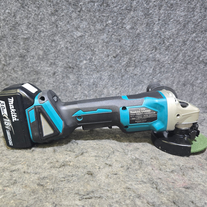【中古品・18V 3.0Ahバッテリ付き！】マキタ(makita) 100mmコードレスディスクグラインダ GA408DZ【桶川店】