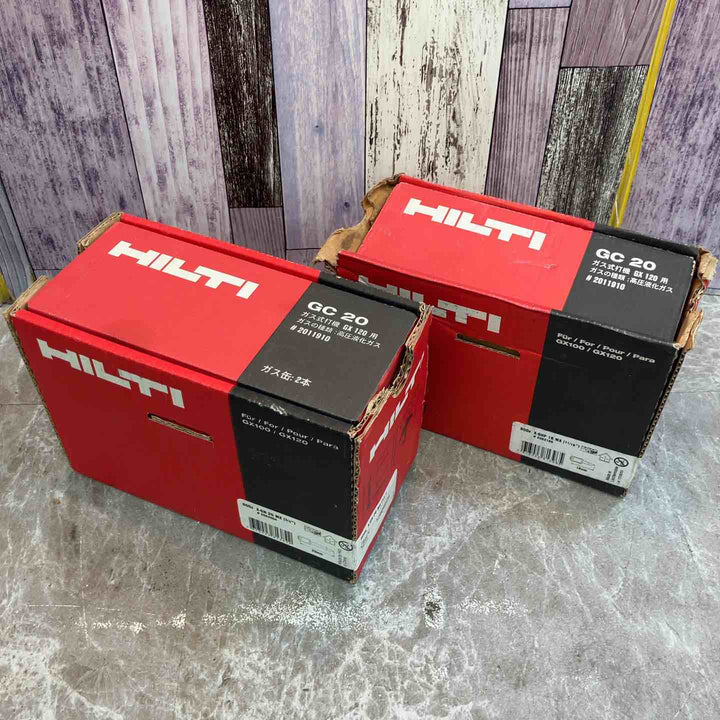 ◇HILTI/ヒルティ ピン/ガス缶 2箱セット GX120用 ガス缶 GC20 4本 ガス未使用【八潮店】