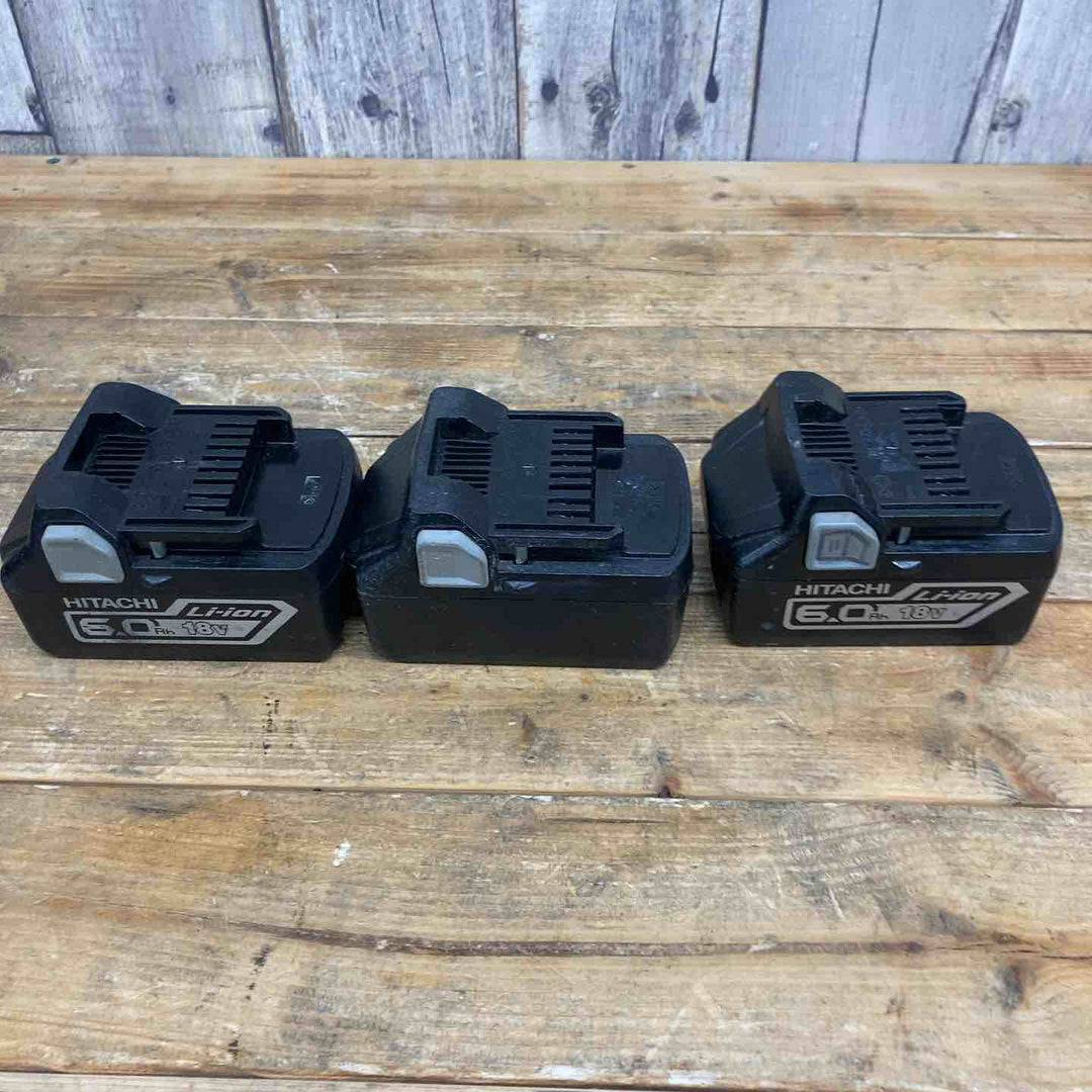 【お買い得】 【中古品】 【まとめ売り】 ハイコーキ(HIKOKI ※旧:日立工機) 18V6.0Ahバッテリー 3個 電動工具 コードレス 【東大和店】