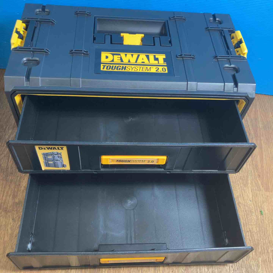 【店頭受取り限定】デウォルト(DEWALT) タフシステム 3点セット モバイルボックス(DWST83295-1)・2段チェスト(DWST83529-1)・シャローボックス(DWST83293-1)【岩槻店】