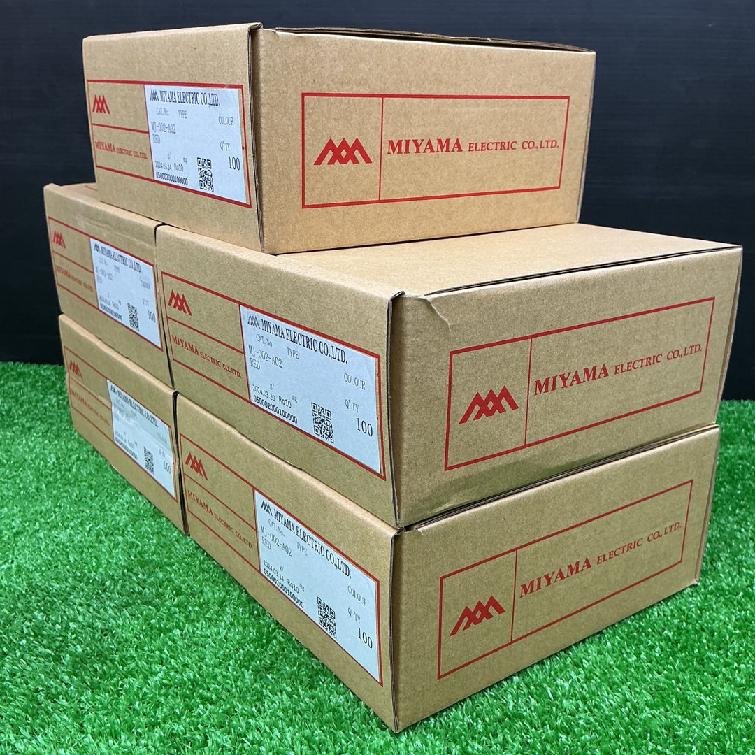 【未使用品】ミヤマ電機 みのむしクリップ MJ-002 赤 5箱セット【電材館越谷店】