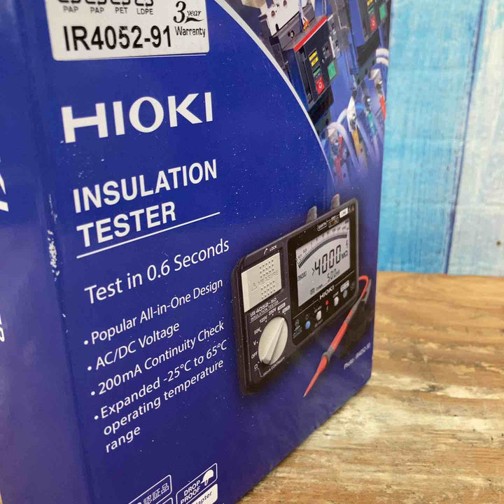 □HIOKI 絶縁抵抗計 IR4052-91 外箱ダメージあり【柏店】