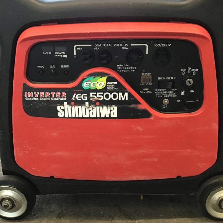【売り切りセール！中古品・店頭受取り限定】 新ダイワ(shindaiwa) IEG5500M-Y インバータガソリンエンジン発電機 【桶川店】
