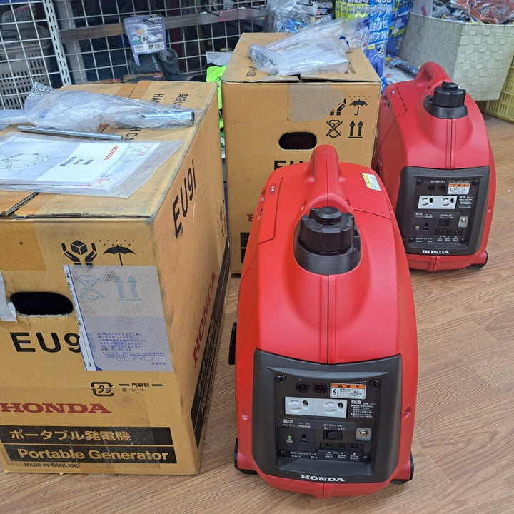 【美品】ホンダ(HONDA) インバーター発電機 EU9i 2台セット 並列運転コード付き【岩槻店】