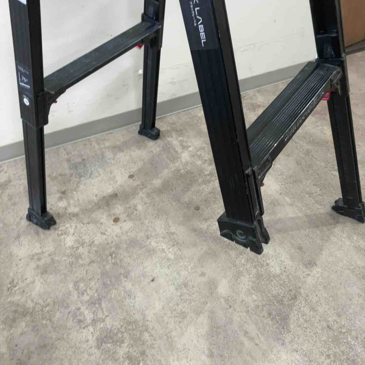長谷川工業(ハセガワ/Hasegawa) BLACK LABEL 伸縮式はしご兼用脚立(ワンタッチバー付) RYZB-09  3段【富山店】◇外