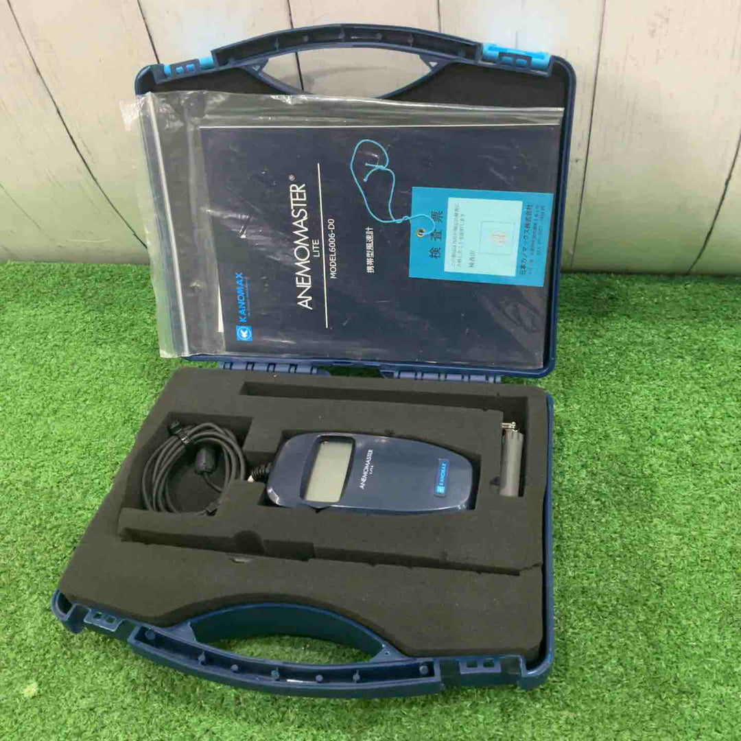 ◇カノマックス(KANOMAX)  携帯型風速計 6006-00 アネモマスターライト ANEMOMASTER LITE (風速・風温)【川口店】