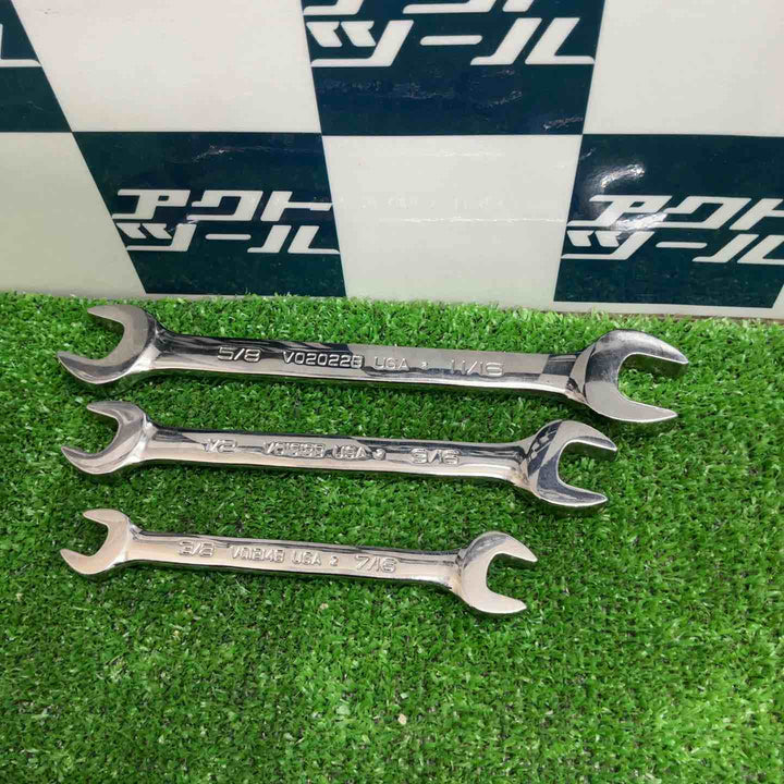 スナップオン オープンエンドレンチ3本セット VO2022B/1618B/1214B　【草加店】