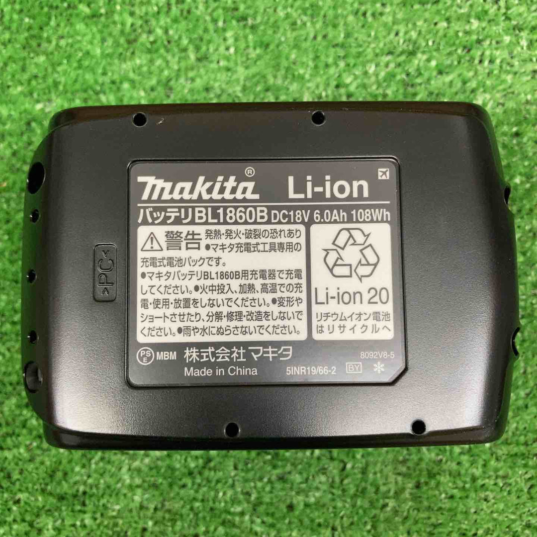 【未使用品】 マキタ/makita リチウムイオンバッテリー 18V/6.0Ah BL1860B 【鴻巣店】