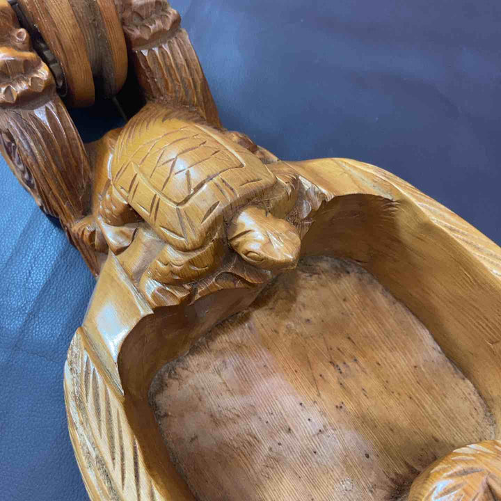 【中古美品】【超希少】 龍亀鶴 木彫り 墨壺 すみつぼ 鉋 和工具 大工道具 鑿 鋸 骨董品 その他 【東大和店】