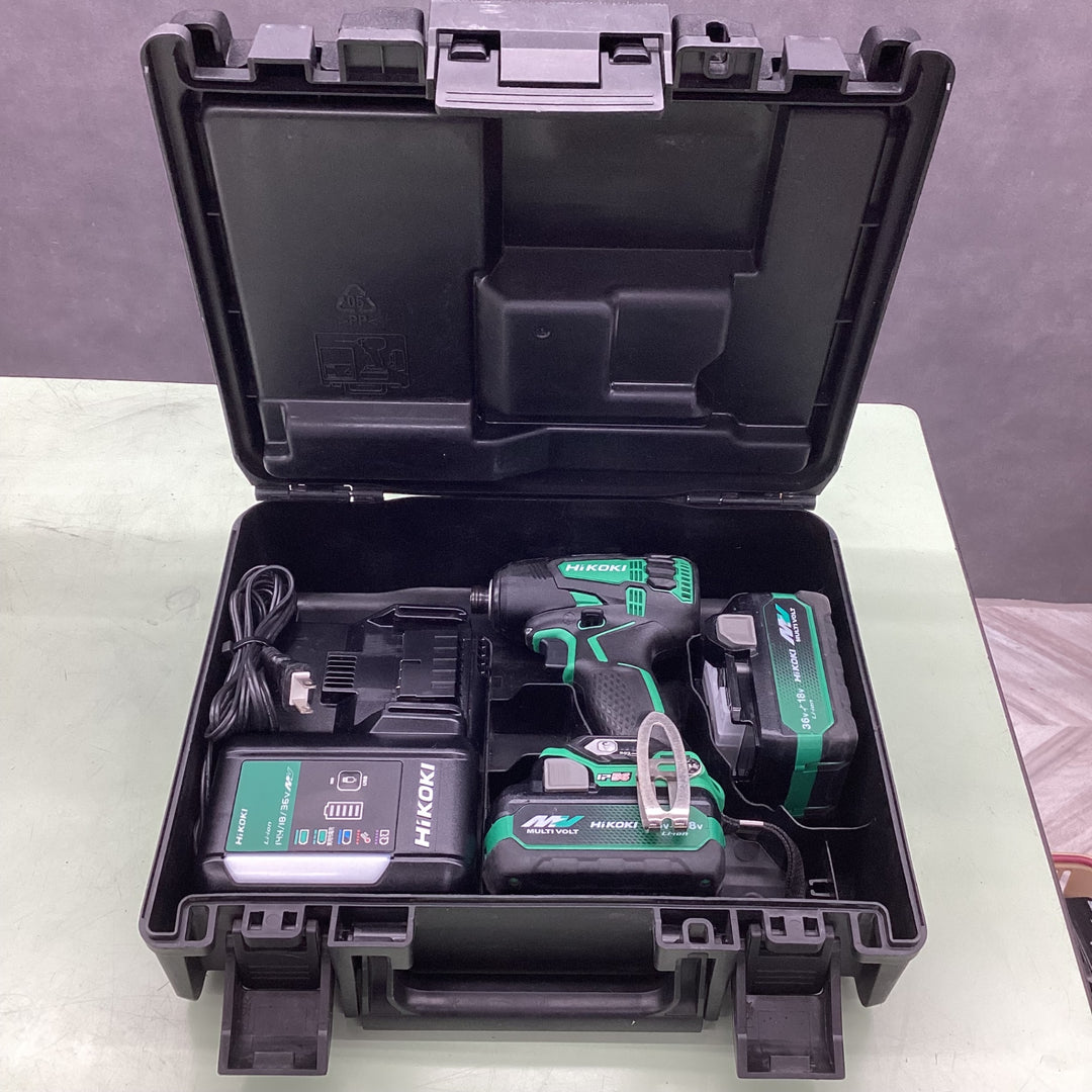 〇HiKOKI(ハイコーキ) 14.4V 18V共用 コードレス静音インパクトドライバ 充電式 新型マルチボルト蓄電池2個・充電器・ケース付 WHP18DBL(2LXPKZ)【越谷店】