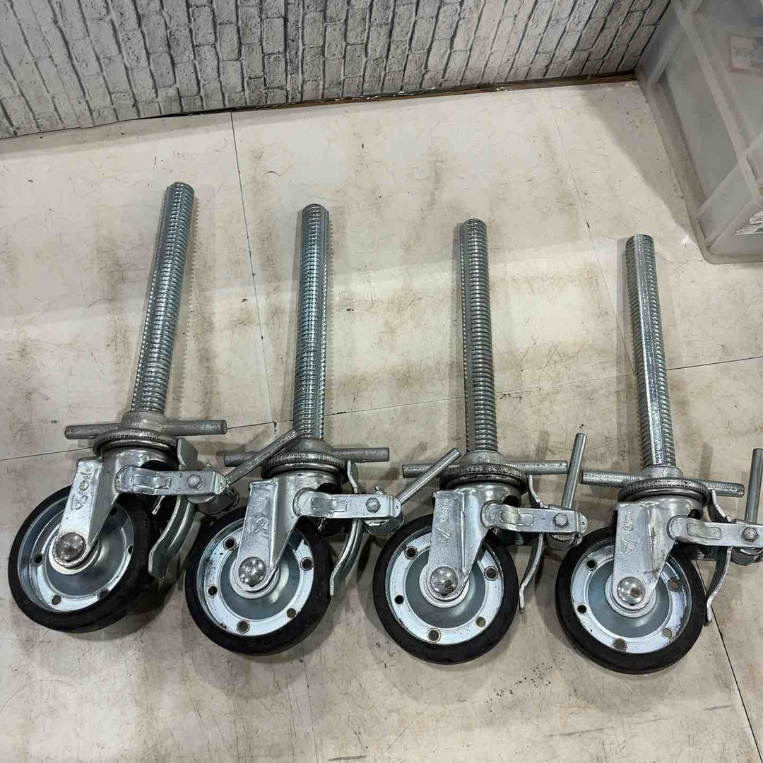 ナンシン/nanshin 足場用ジャッキ付きキャスター M-150 4本セット【川口店】