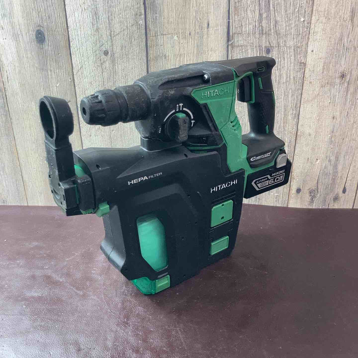【中古品】ハイコーキ(HIKOKI ※旧:日立工機) コードレスロータリハンマドリル DH18DBL(NN) 集じんシステム バッテリー付属【東大和店】