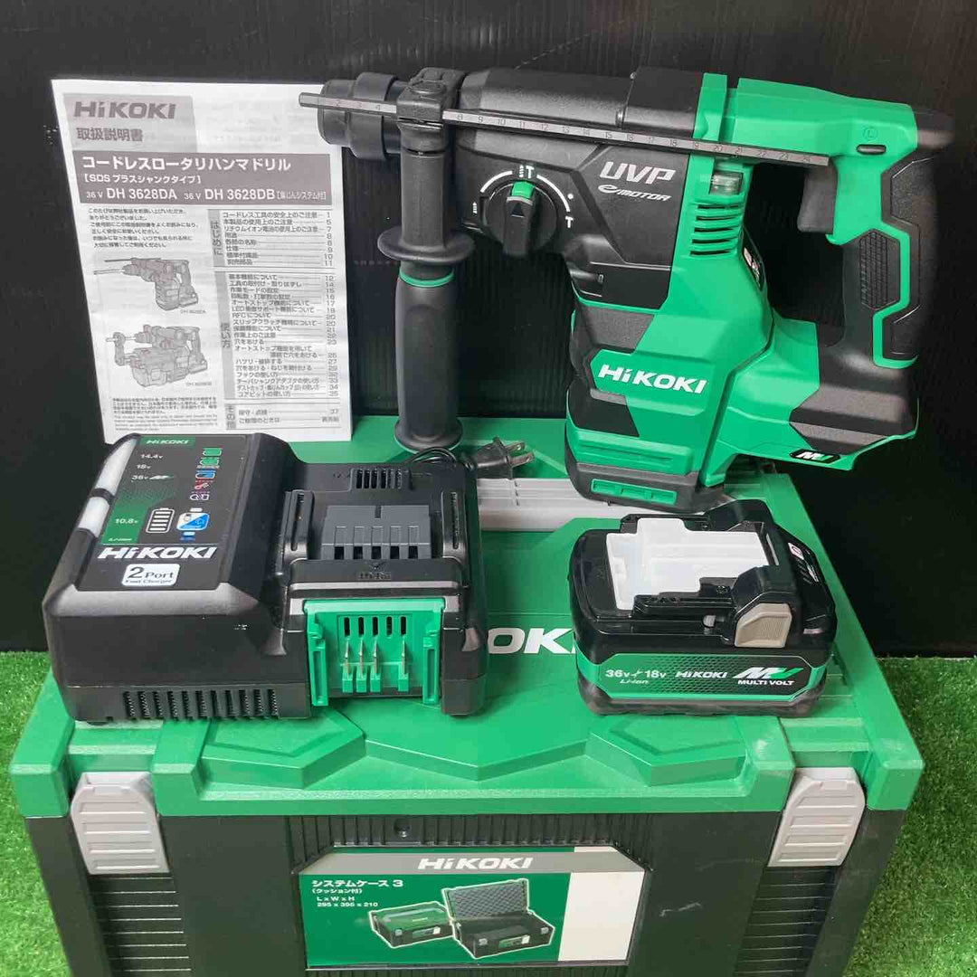 【美品】★ハイコーキ(HIKOKI ※旧:日立工機) コードレスハンマドリル DH3628DA(2XPZ) ◇バッテリー1個セット【岩槻店】