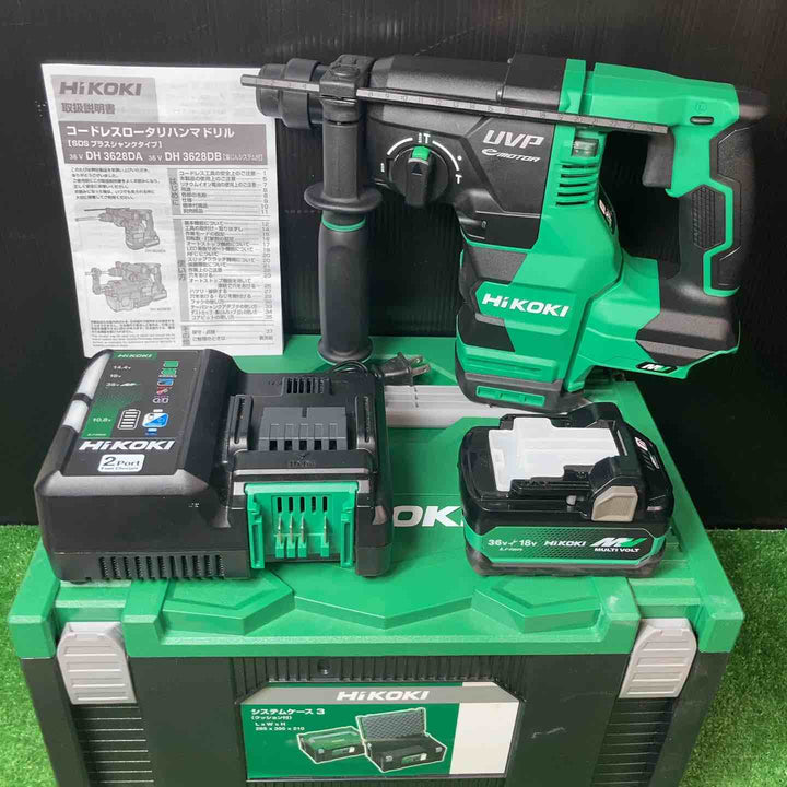 【美品】★ハイコーキ(HIKOKI ※旧:日立工機) コードレスハンマドリル DH3628DA(2XPZ) ◇バッテリー1個セット【岩槻店】