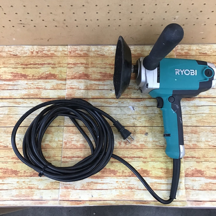 リョービ(Ryobi) 電子シングルアクションポリッシャー PE-201 補助ハンドル付【川崎店】