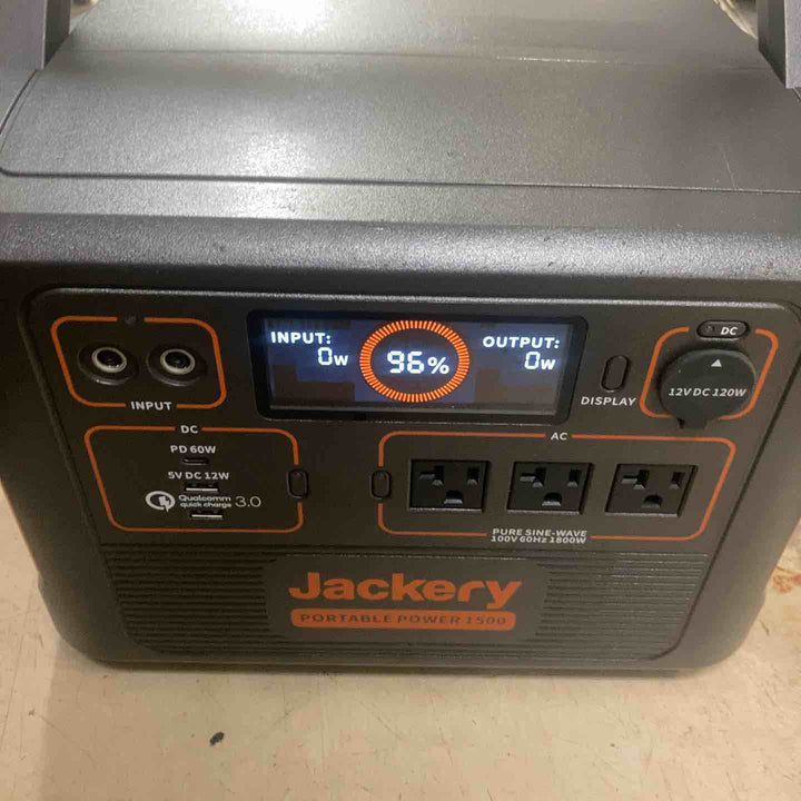 Jackery ポータブル電源 1500 PTB152 1534.68Wh/426300mAh ポータブル電源バッテリー Twin Turboシステム 家庭アウトドア両用バックアップ電源 PSE認証済 純正弦波 MPPT制御方式採用 AC(1800W 瞬間最大3600W)/DC/USB出力 四つの充電方法 ソーラーパネル充電 キャンプ アウトドア 防災グッズ 停電時に 非常用電源【町田店】