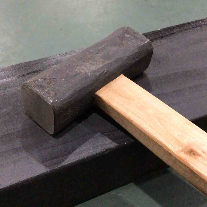 正行 四角玄翁 80匁 山桜柄 火造りっぱなし 【川口店】