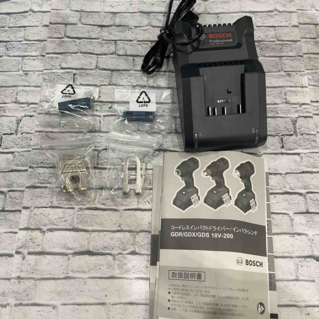 ◇ボッシュ(BOSCH) コードレスインパクトドライバーインパクトレンチ兼用(GDX18V-200H)+コードレスドライバードリル(GSR18V-55) コンボキット GDX18V200GSRN 青【川口店】