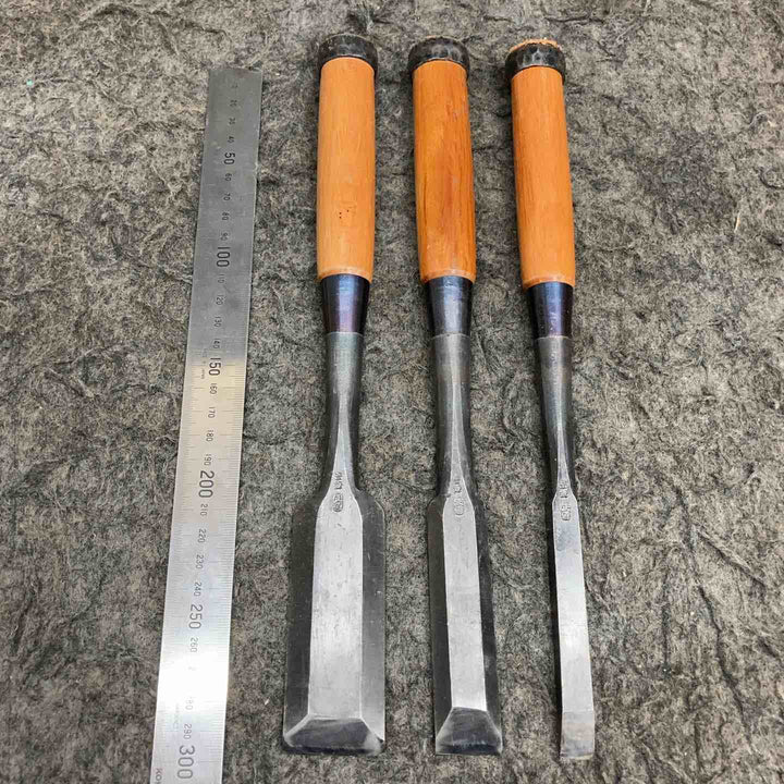【中古・現状品】 正道 銘 鑿 のみ ＊3本組 【鴻巣店】