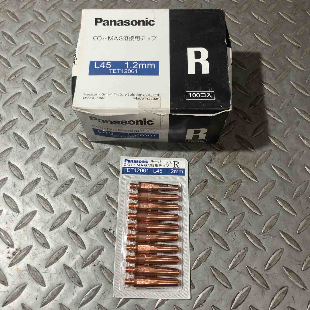 Panasonic パナソニック CO2・MAG溶接用チップ L45 1.2mm TET12061 R 100個入り【草加店】