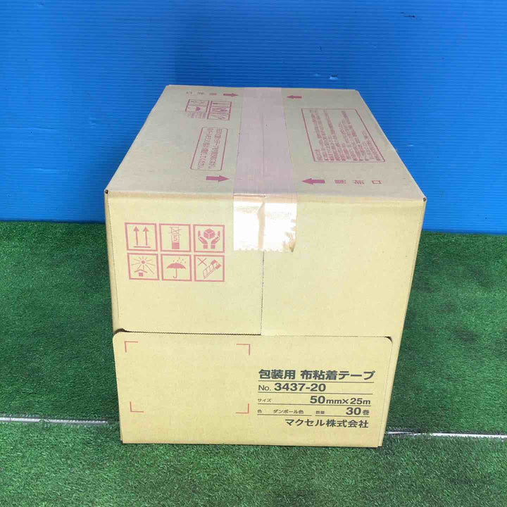 ◇SLIONTEC(スリオンテープ) 包装用布粘着テープNo.3437-20 50㎜×25ｍ 30巻【岩槻店】