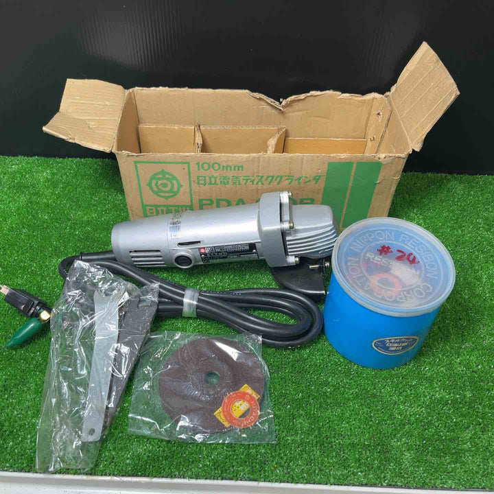 【美品】日立工機 100mmディスクグラインダ PDA-100B 研磨用砥石付き【岩槻店】