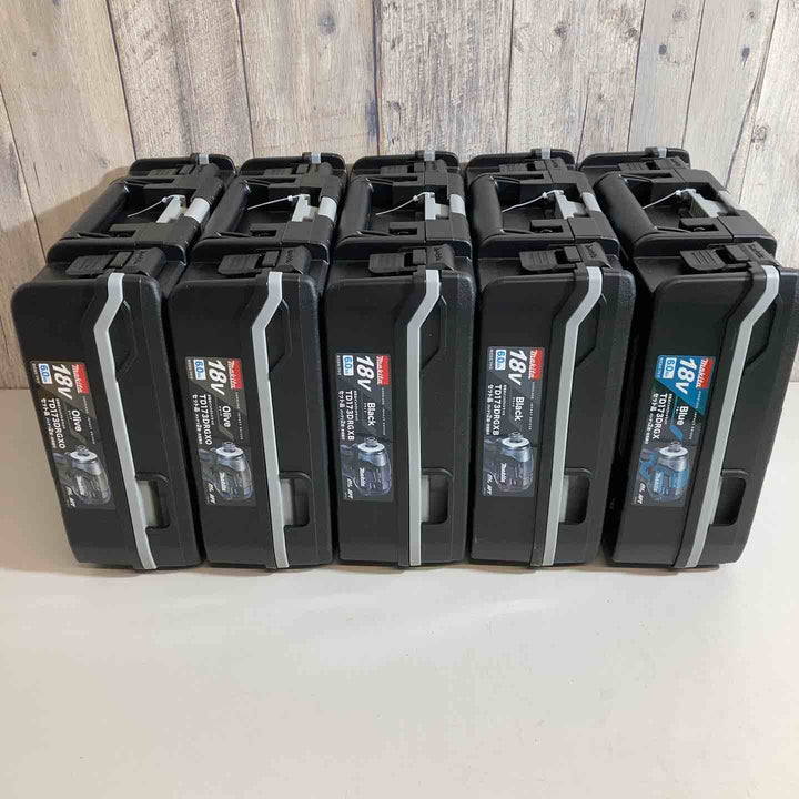 【未使用品】マキタ(makita) コードレスインパクトドライバー TD173DRGX TD173DRGXB TD173DRGXO 5台セット 青 ブルー 黒 ブラック オリーブ