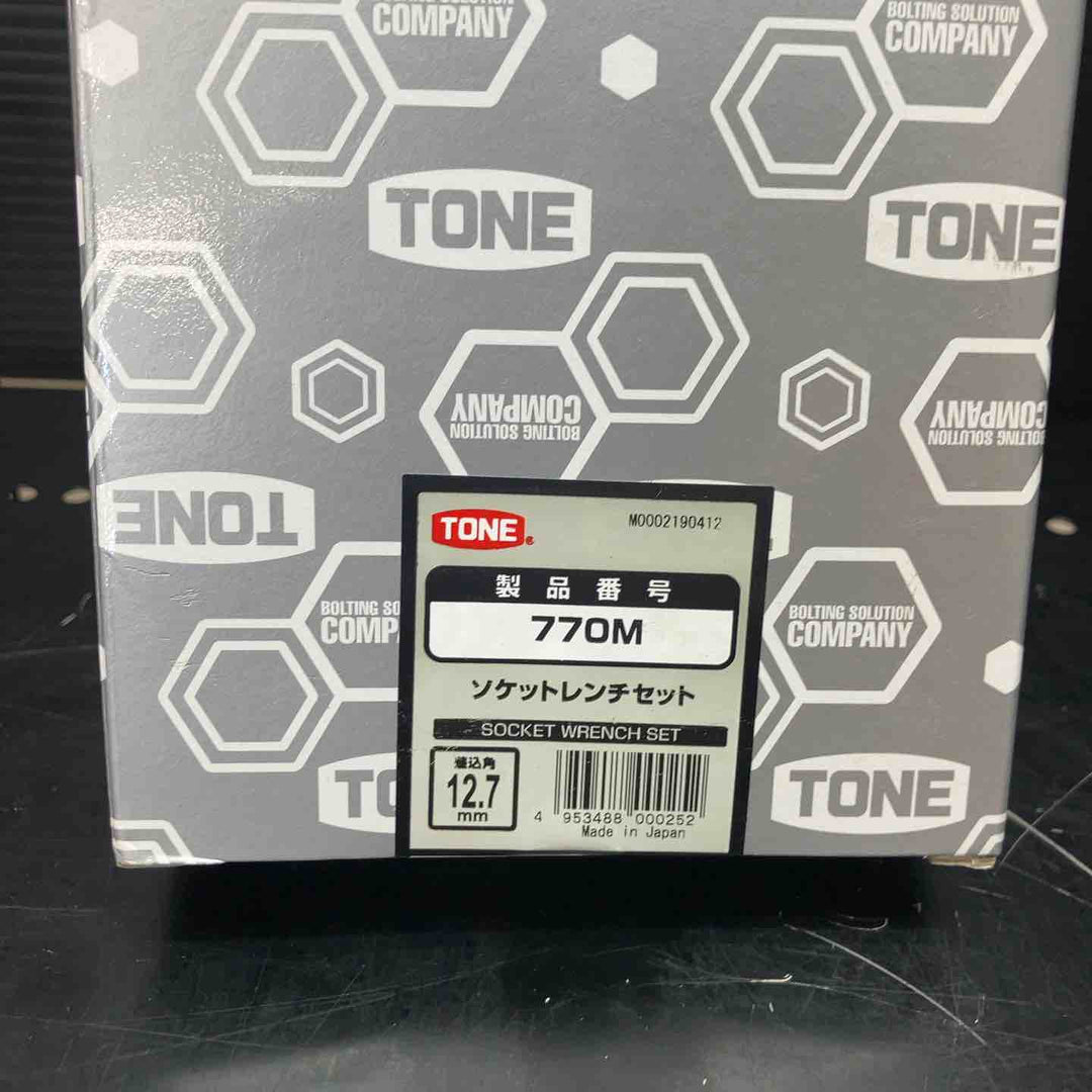◇トネ(TONE) ソケットレンチセット 差込角12.7mm(1/2") 770M 内容16点 シルバー【川越店】