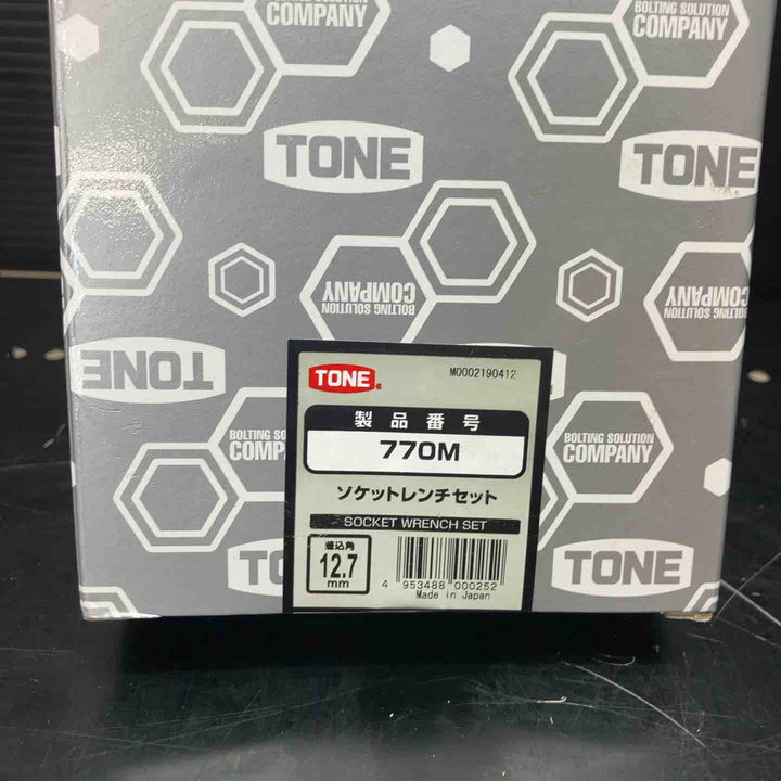 ◇トネ(TONE) ソケットレンチセット 差込角12.7mm(1/2") 770M 内容16点 シルバー【川越店】