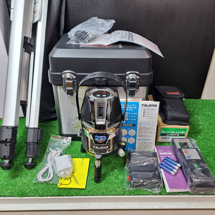 タジマ/Tajima ブルーグリーンレーザー墨出し器 ZEROBL-KYSET 矩・横 受光器・三脚付き【岩槻店】