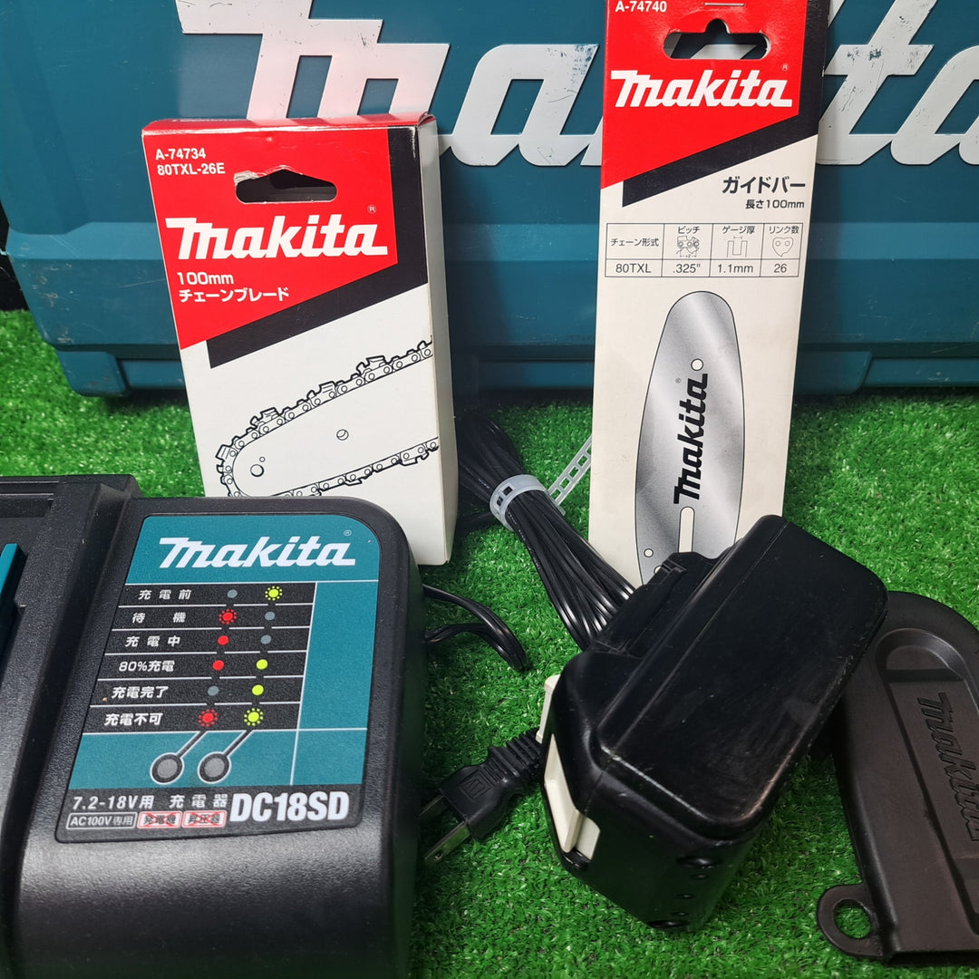 マキタ/makita 18V コードレスハンディソー MUC101DRG チェンソー 予備の替刃、ガイドバー付き【岩槻店】