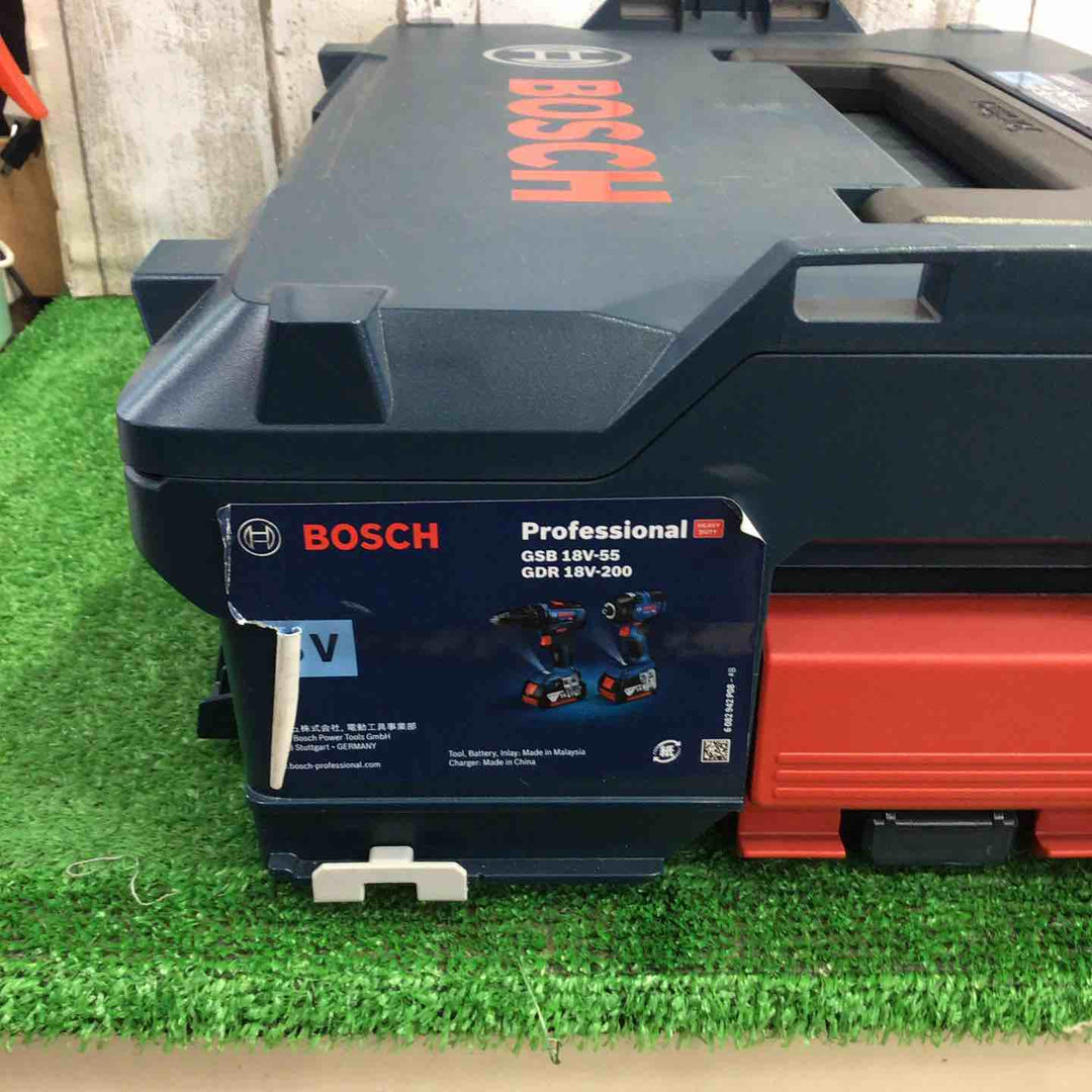 ◇ボッシュ(BOSCH) コードレスインパクトドライバー(GDR18V-200H) + コードレス振動ドライバードリル(GSB18V-55) コンボキット GDR18V200GSBN 青【町田店】